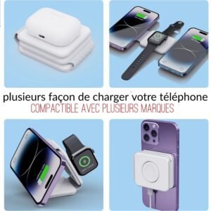 CHARGEUR MAGNETIQUE 3 EN 1 – Authentique et Qualité !